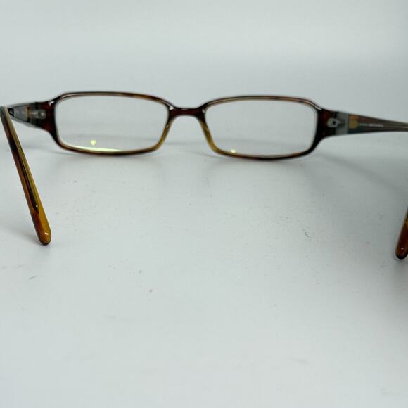 Bulova Turin Eyeglasses Full Rim Amber Brown Rectangular Frames 51-16-135 H19347 - Picture 3 of 7
